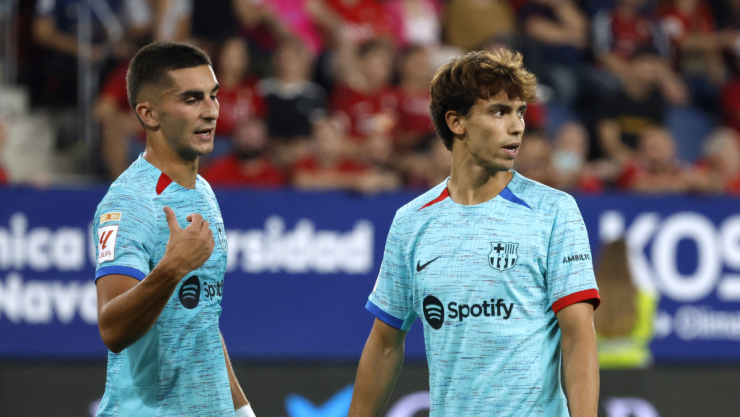 Ferran y Joao Felix con el Barcelona