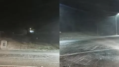 VIDEO ¡Advertencia! Fuertes vientos y nevada en La Rumorosa