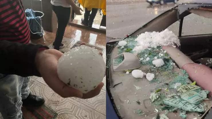 ¡Cuidado! Emiten alerta por posible tornado en Coahuila y Nuevo León; cayó granizo gigante