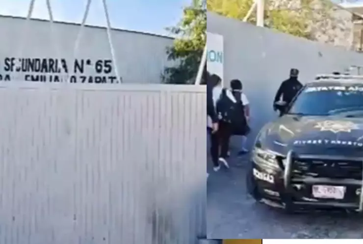 Alumno armado provoca pánico en secundaria “Emiliano Zapata” de Monterrey