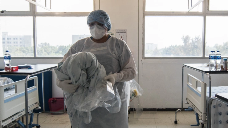 Área de recuperación de pacientes COVID-19 del Hospital Juárez