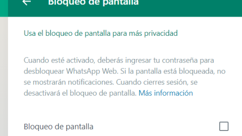 bloqueo de pantalla en whatsapp web asi