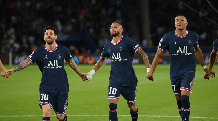 Messi, Neymar y Mbappé en la Champions League