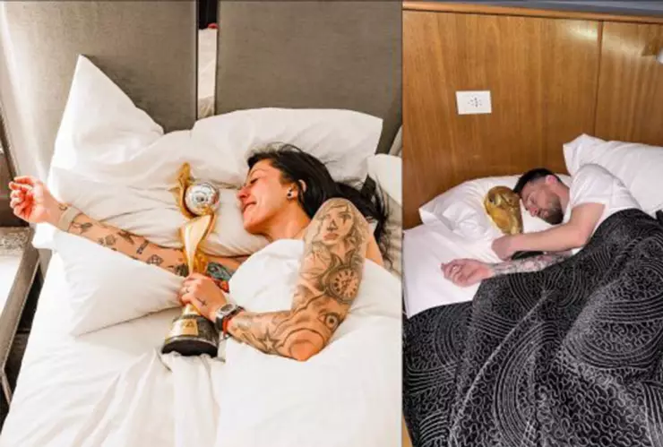 Jennifer Hermoso y Messi