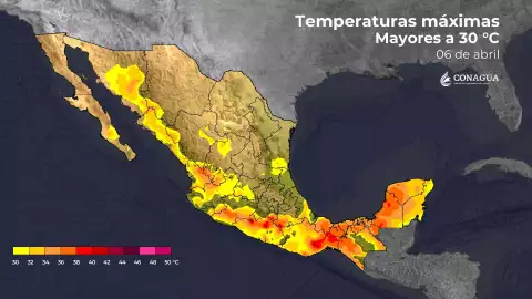 Clima en M&eacute;xico 7 de abril 