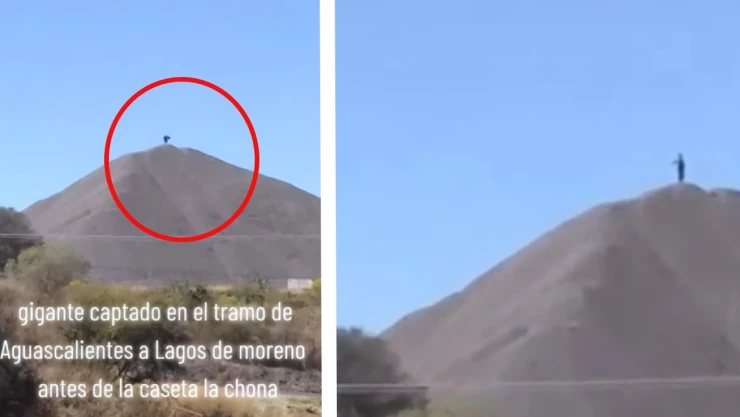 Gigante en un cerro de Aguascalientes