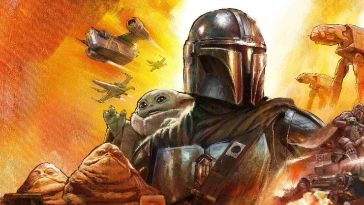Poster oficial de The Mandalorian and Grogu