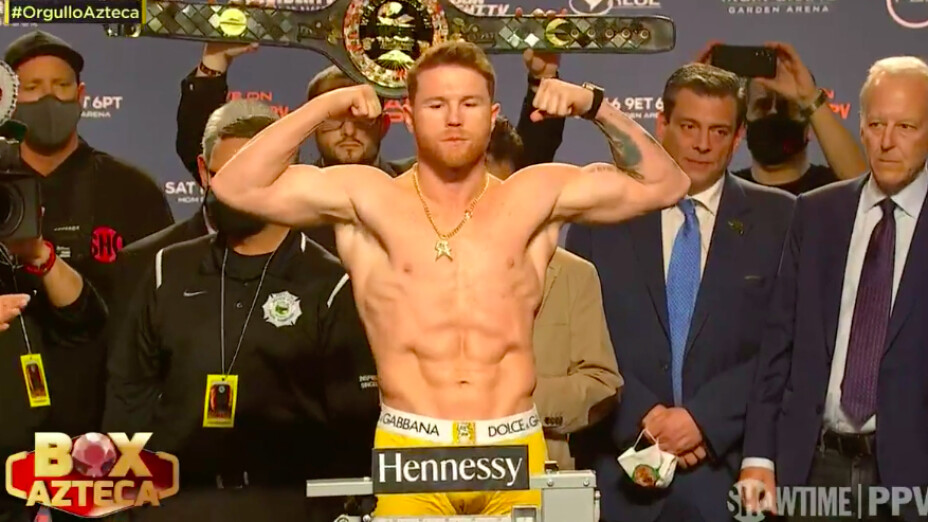canelo alvarez caleb plant pesaje