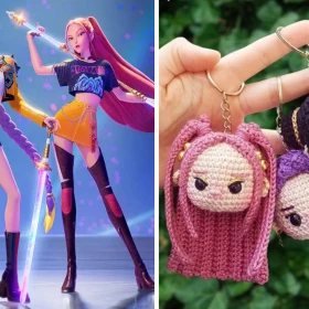 4 ideas de llaveros de Kpop Demon Hunters de crochet para regalar.png