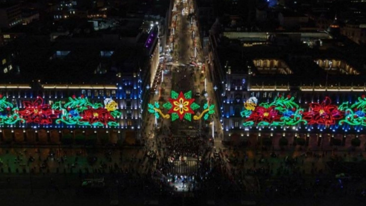 Zócalo alumbrado navideño Sheinbaum