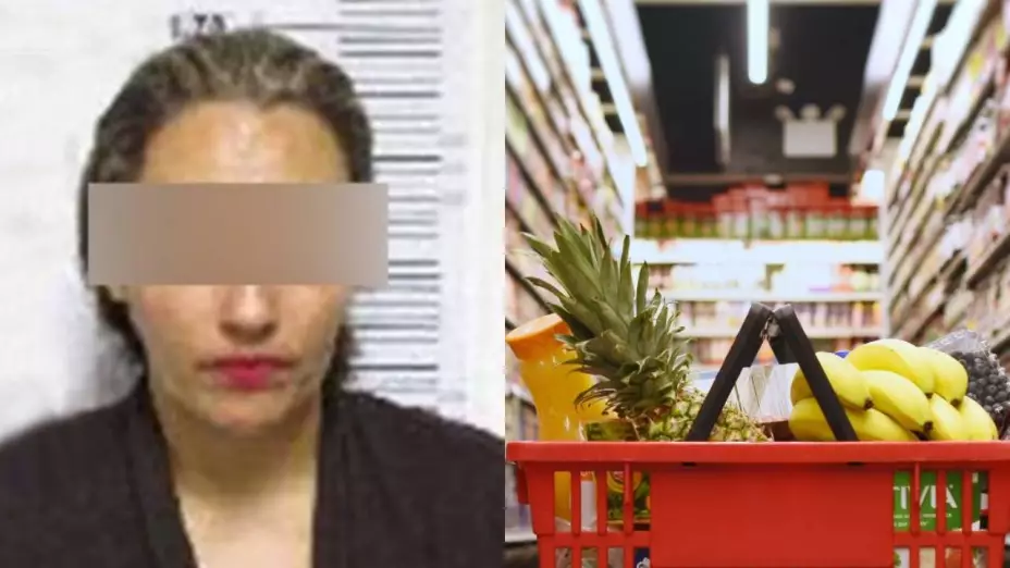 Mujer roba en supermercado