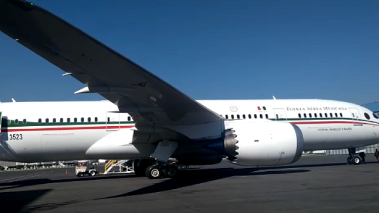 Avión presidencial sale a Estados Unidos