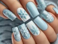 10 ideas de uñas copo de nieve para presumir en Navidad