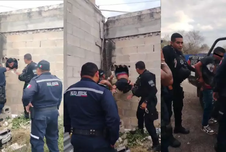 Hombre hace hueco en tienda para presuntamente robar botanas en Hunucmá y termina detenido