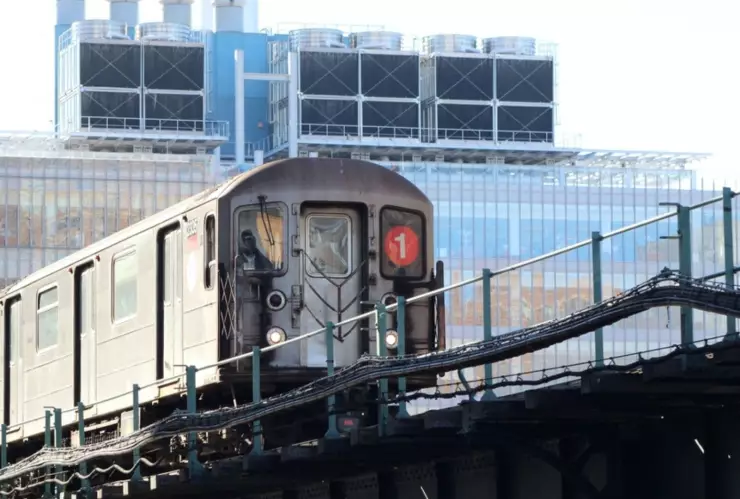 Una línea del metro de Nueva York.