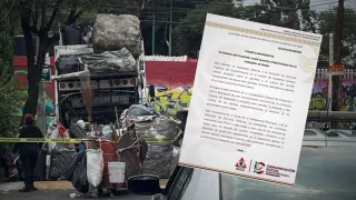 Trabajador de limpia muere prensado en camión de basura en Cuautitlán Izcalli
