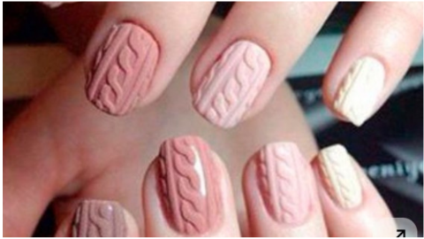 uñas efecto sueter