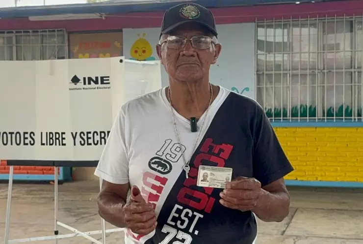 Tomás Rodríguez, primer votante de Eldorado