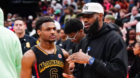 Bronny James y LeBron James