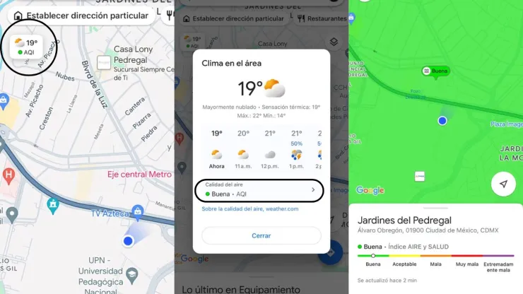 ¿Cómo revisar la “calidad del aire” en Google Maps?
