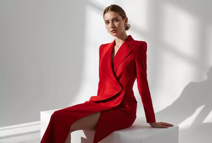 vestido elegante rojo