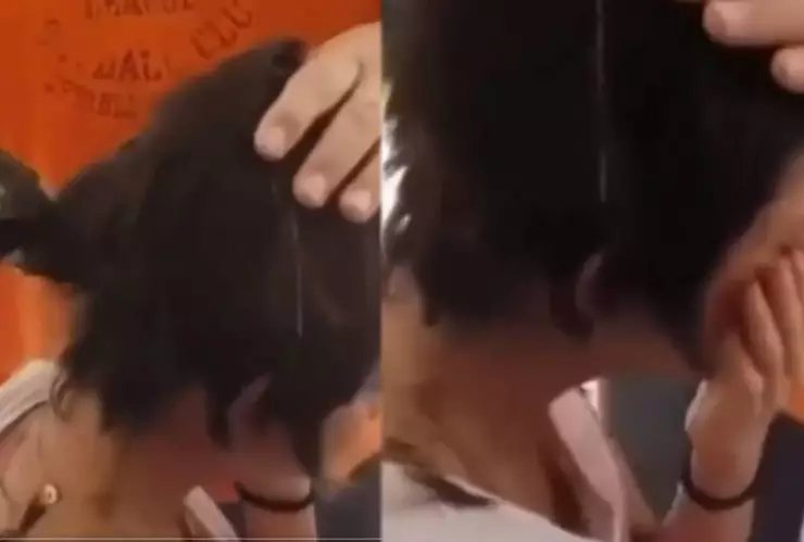 VIDEO: Papá le rapó la cabeza a su hija por hacerle bullying a niña con cáncer