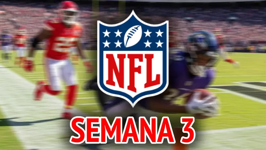 Semana 3 de la NFL 2025: Lista de TODOS los partidos, fechas, equipos y horarios en México