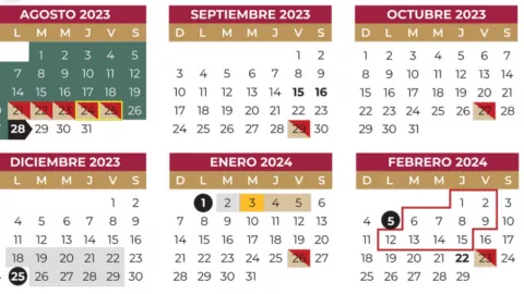 Calendario escolar 2023-2024