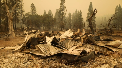 EL infierno del incendio Dixie se extiende en California. 