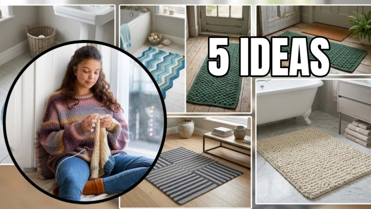 Cómo tejer una alfombra a crochet: 5 ideas hermosas para poner en la entrada de tu casa o en el baño