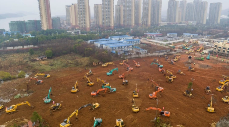 China, hospital, construcción