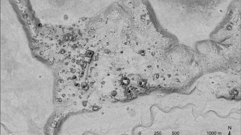 Ciudad maya antigua y pirámides, mapa INAH