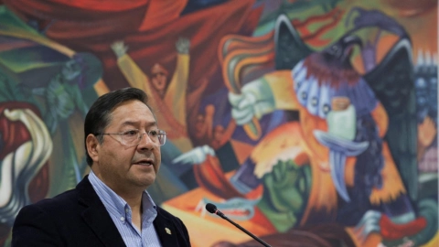 El presidente de Bolivia Luis Arce