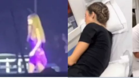 Anahí baja del escenario en Brasil