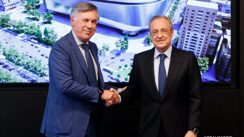 Carlo Ancelotti y Florentino P&eacute;rez