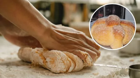 Preparación de pan de muerto