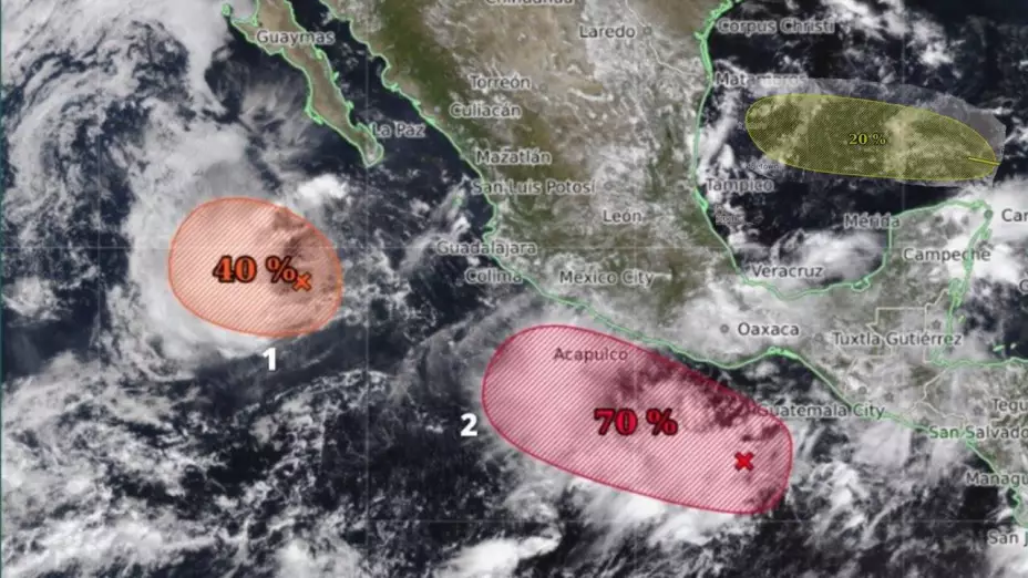 tres potenciales ciclones