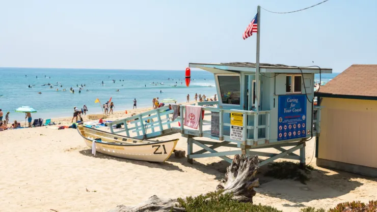 La playa de Malibú, en California.