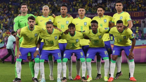 Foto equipo de Brasil vs Suiza