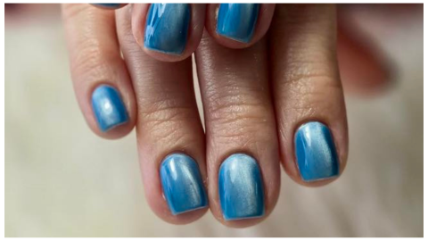 diseño de uñas shelack cat eye