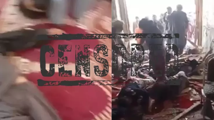 VIDEO SENSIBLE: Captan cuerpos ensangrentados tras masacre en templo religioso; hay 31 muertos