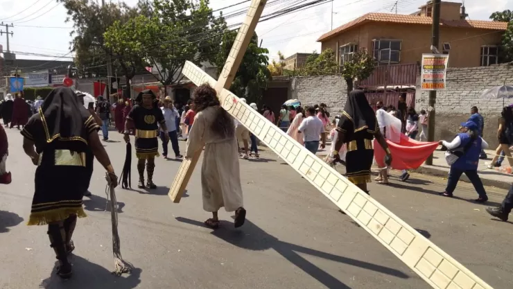 Viacrucis en San Francisco Culhuacán Semana Santa 2024