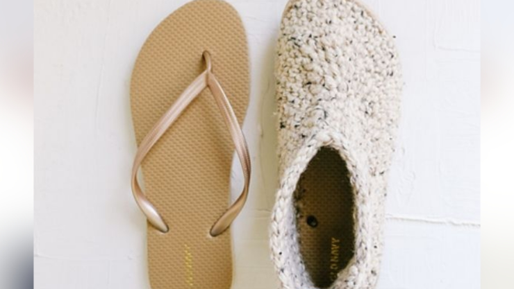 Cómo hacer pantuflas a crochet con suelas de chanclas viejas paso a paso