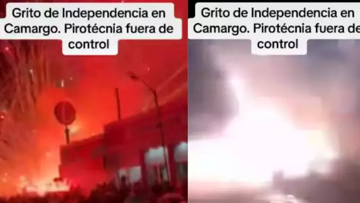Explosión de pirotecnia en Camargo