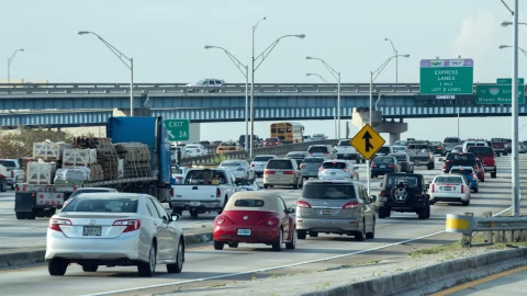 Tráfico en carretera de Miami