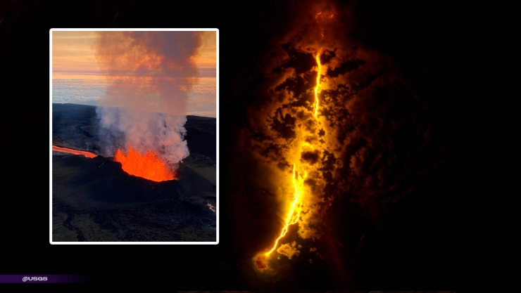 NASA y USGS revelan impactantes imágenes nocturnas de lava en Hawái