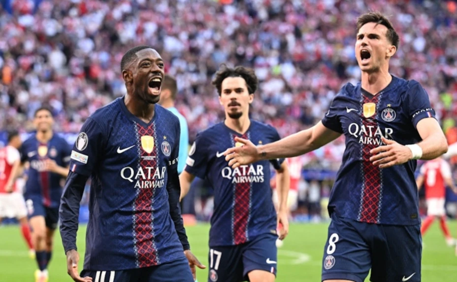 Ousmane Dembelé da el gol del empate para el PSG