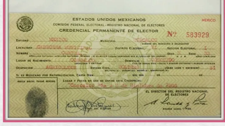 ¿Cuándo surgió la credencial para votar en México?