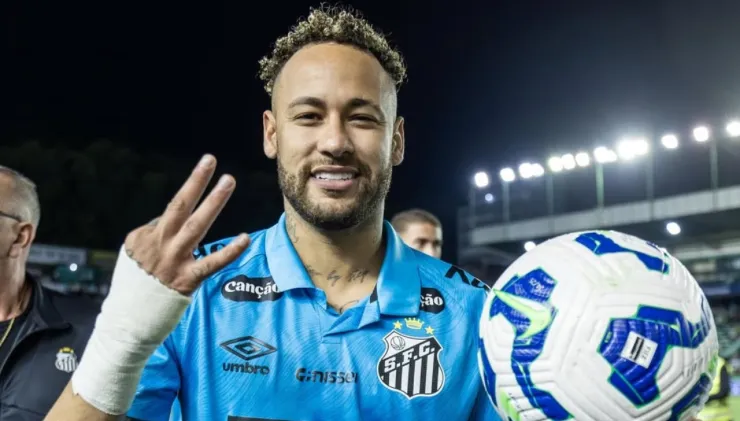 Neymar en el Santos de Brasil