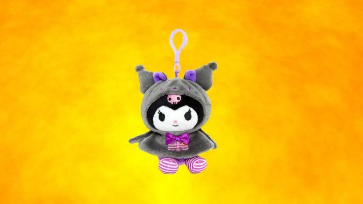 Clip de peluche de Kuromi de la serie Murciélago Espeluznante
